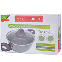 25085 Кастрюля алюм. 3,3л 22см с.кр МРАМОР/КРОШКА MB (х6) - Mayer&boch фото 4