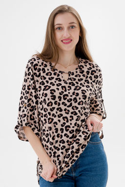 Туника женская из кулирки Полина леопард макси - Амадэль фото 3