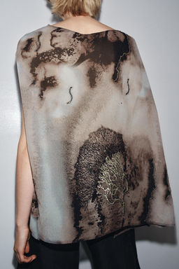 PRINTED BEADED TOP - Zara фото 3