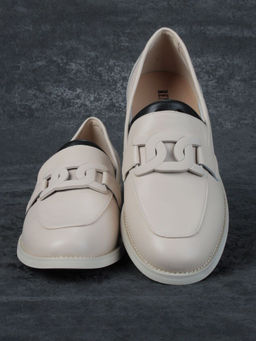 03-DJ32-1 BEIGE Лоферы женские (натуральная кожа)