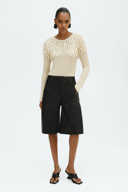 Top en punto acanalado con flecos - H&m фото 2