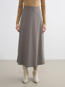 Beli Fermuarl? Kazaya?? Desenli A Kesim Etek