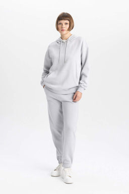 Толстые базовые спортивные штаны для джоггеров без принта с эластичным поясом, шнуровкой и карманом