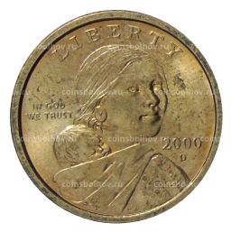 1 доллар 2000 года D США Сакагавея  Парящий Орел