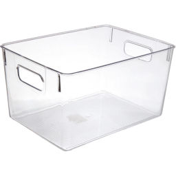 Органайзер для хранения с ручками "ФЛАТТО", прозрачный, 28.5*21*15.3см