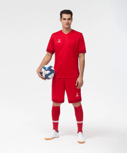 Футболка игровая JOGEL DIVISION PerFormDRY Union Jersey, красный/ темно-красный/белый фото 7