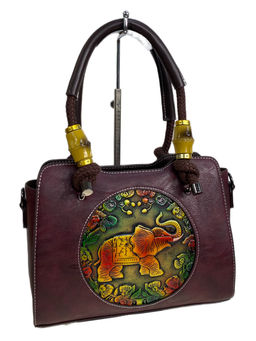 Женская сумка из искусственной кожи, цвет бордовый