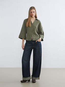 Dokulu Oversize Kad?n G?mlek