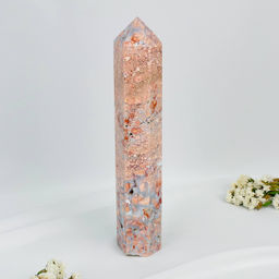 Кристалл из розового цветочного Агата