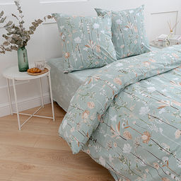 КПБ Традиция, евро, поплин, 100% хлопок, пл. 110 гр./кв.м., Иммортели Пододеяльник 205*217, простыня 217*240, наволочка 70*70 (2 шт.)  фото 4