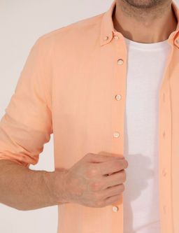 Turuncu Slim Fit Uzun Kollu G_mlek - Pierre cardin фото 7