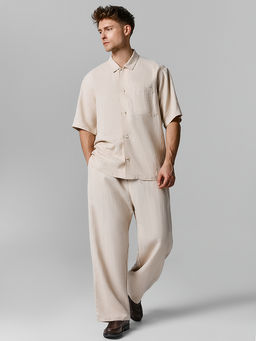 Рубашка мужская льняная бежевая - Mark formelle фото 2