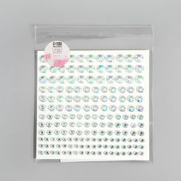 Цена за 3 шт. Стразы самоклеящиеся, с голографией, d = 3/4/5/6 мм, 165 шт на листе на листе