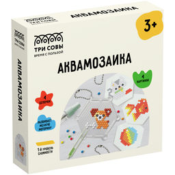Набор для творчества "Аквамозаика. Домашние питомцы" 4 картинки (AQB_54277, "ТРИ СОВЫ") в коробке