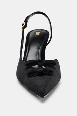 VELVET-EFFECT BOW HEELS - Zara фото 5