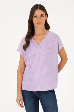 U. S. Polo Assn / Женская сиреневая футболка