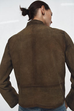 100% LEATHER JACKET ZW COLLECTION LIMITED EDITION - Zara фото 4