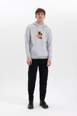 Прямые габардиновые брюки с карманами-карго и карманами Relax Fit