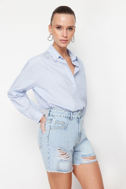 Mavi Y_rt_kl_ Y_ksek Bel Denim _ort TWOSS24SR00132