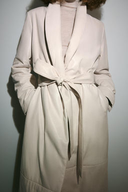 QUILTED LEATHER COAT ZW COLLECTION LIMITED EDITION - Zara фото 5