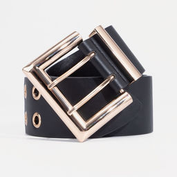 Ремень женский, ширина 6 см, пряжка металл, люверсы, цвет чёрный - Simaland фото 4