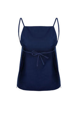 Trendyolmilla Lacivert S?rt Dekolteli Dokuma Bluz TWOSS25BZ00100