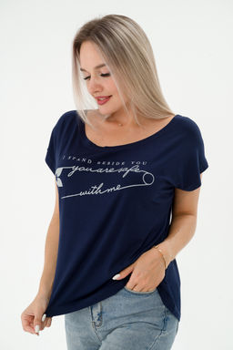 Футболка женская из вискозы Лирика синий You are safe - Амадэль фото 9