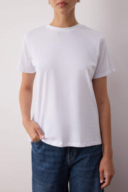 Siyah-Beyaz %100 Pamuk Arkas? Uzun Orme T-Shirt TWOAW26TS00008 - Trendyolmilla фото 11