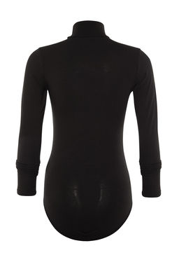 TRENDYOLMILLA Siyah Pamuklu Bal?kc? Yaka Uzun Kollu C?tc?tl? Orme Body THMAW23BD00033 фото 19