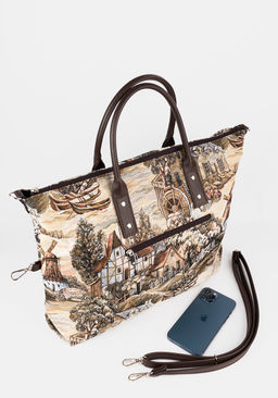 Сумка большая из гобелена c принтом Мельницы L-Craft  фото 8