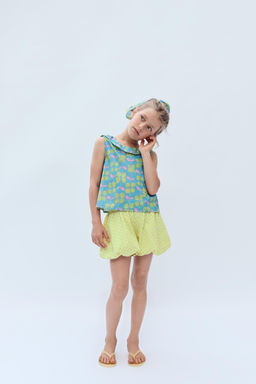 2-14 A?OS/ SHORT BOMBACHO CUADRO VICHY LIMITED EDITION / Amarillo