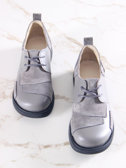 Полуботинки туфли EDART 205.патриция bl. Серый замок замша+серый игуана фото 25