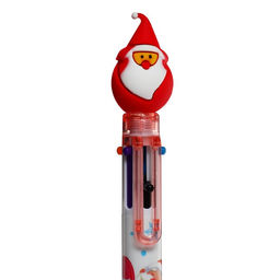 Цена за 36 шт. Многоцветная шариковая ручка Calligrata «Новый год», автоматическая, 6-ти цветная, 0.7 мм, подарочная, МИКС