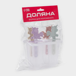 Форма для мороженого Единороги, 12.5?7.5?14 см, 4 ячейки, прозрачная - Simaland фото 9