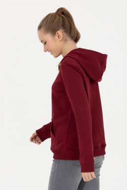 Женская базовая толстовка с капюшоном вишневого цвета Неожиданная скидка в корзине - U.s. polo assn фото 5
