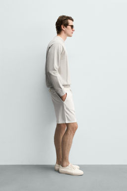 BERMUDA REGULAR FIT ESTRUCTURA / Blanco - Zara фото 4