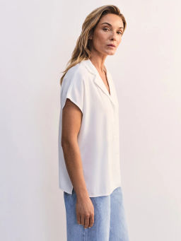 Льняная блуза с отложным воротником ZR2605012003-2 / Zarina