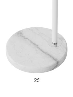 Торшер напольный "Волна" Е27 40Вт белый подставка камень 30х90х180 см