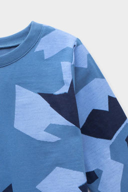 К 1561/24/геометрический камуфляж на синем пижама дет