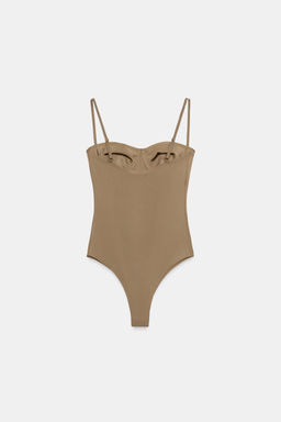 BODY LENCERO POLIAMIDA / Camel oscuro - Zara фото 6