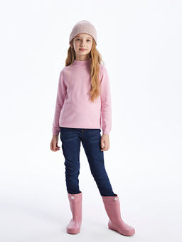 Yar?m Bal?k?? Yaka Basic Uzun Kollu K?z ?ocuk Triko Kazak - Waikiki фото 2