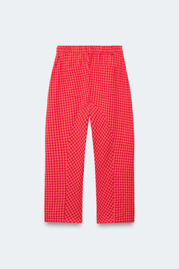 PANTAL?N CARROT VICHY LIMITED EDITION / Rojo / Coral - Zara фото 5
