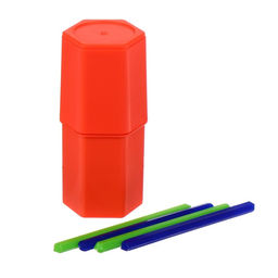 Цена за 5 шт. Счетные палочки 20 штук в пенале РАНТИС 6-и гранных флуоресцентных