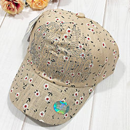 Бейсболка детская цветочки р-р 53-55