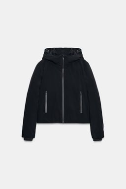 WATER-REPELLENT AND WINDPROOF HOODED JACKET