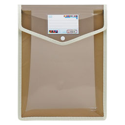 Папка-конверт на кнопке А4, 500 мкр, с расширением, вертикальная, карман для визиток, МИКС - Simaland фото 4