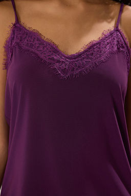 Trendyolmilla Siyah Dantel Detayl? V Yaka Ask?l? Esnek Orme Bluz TWOSS24BZ00402  фото 11