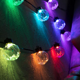 Умная гирлянда Нить 6 м с насадками Рифленые шарики, IP20, тёмная нить, 20 LED, свечение RGB, USB - Luazon lighting фото 2