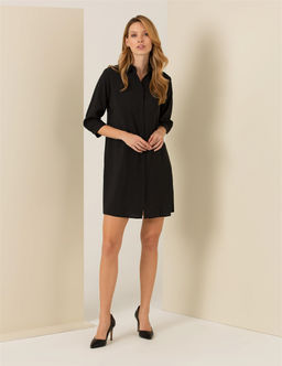 Siyah Slim Fit Dokuma Elbise - Pierre cardin фото 4