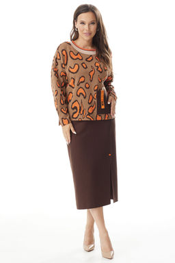 Костюм Magia mody 2318 оранж+ шоколад